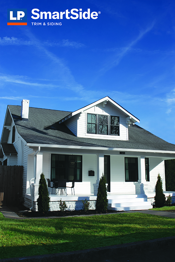 LP SmartSide Smooth Siding w/ Black Trim and White Siding in stock from Sprenger Midwest